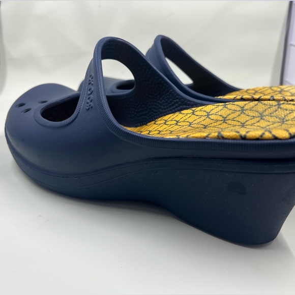 Summer heel genuine Crocs sandal, blue, size 9 (heels), elegance and comfort! - Picture 2 of 8